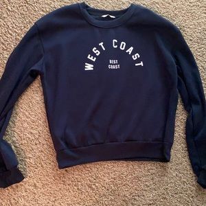Navy blue sweatshirt, never worn,looks brand new, size XL